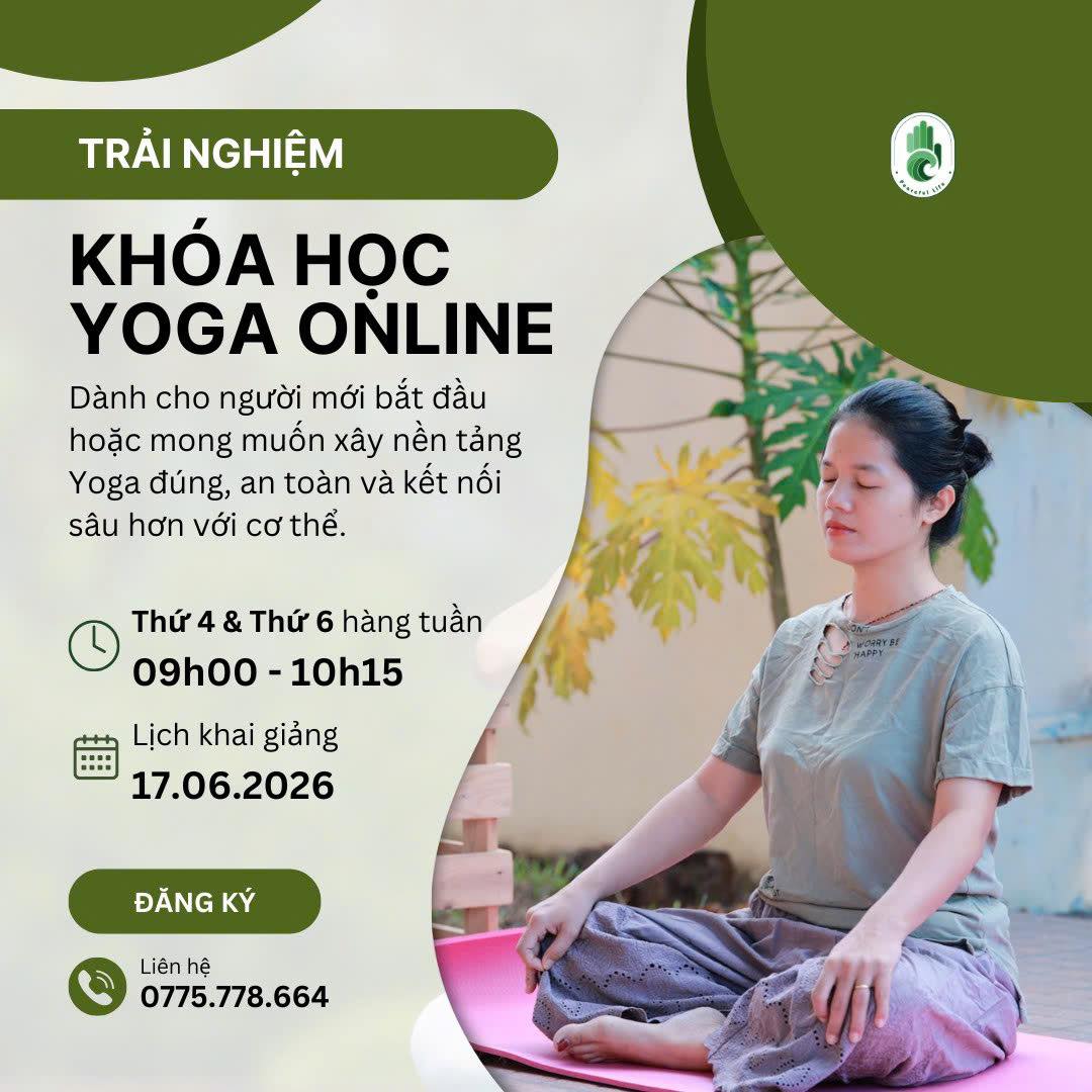 [Yoga Online T6] Khóa học Yoga Online (24 buổi) - Cô Điệp