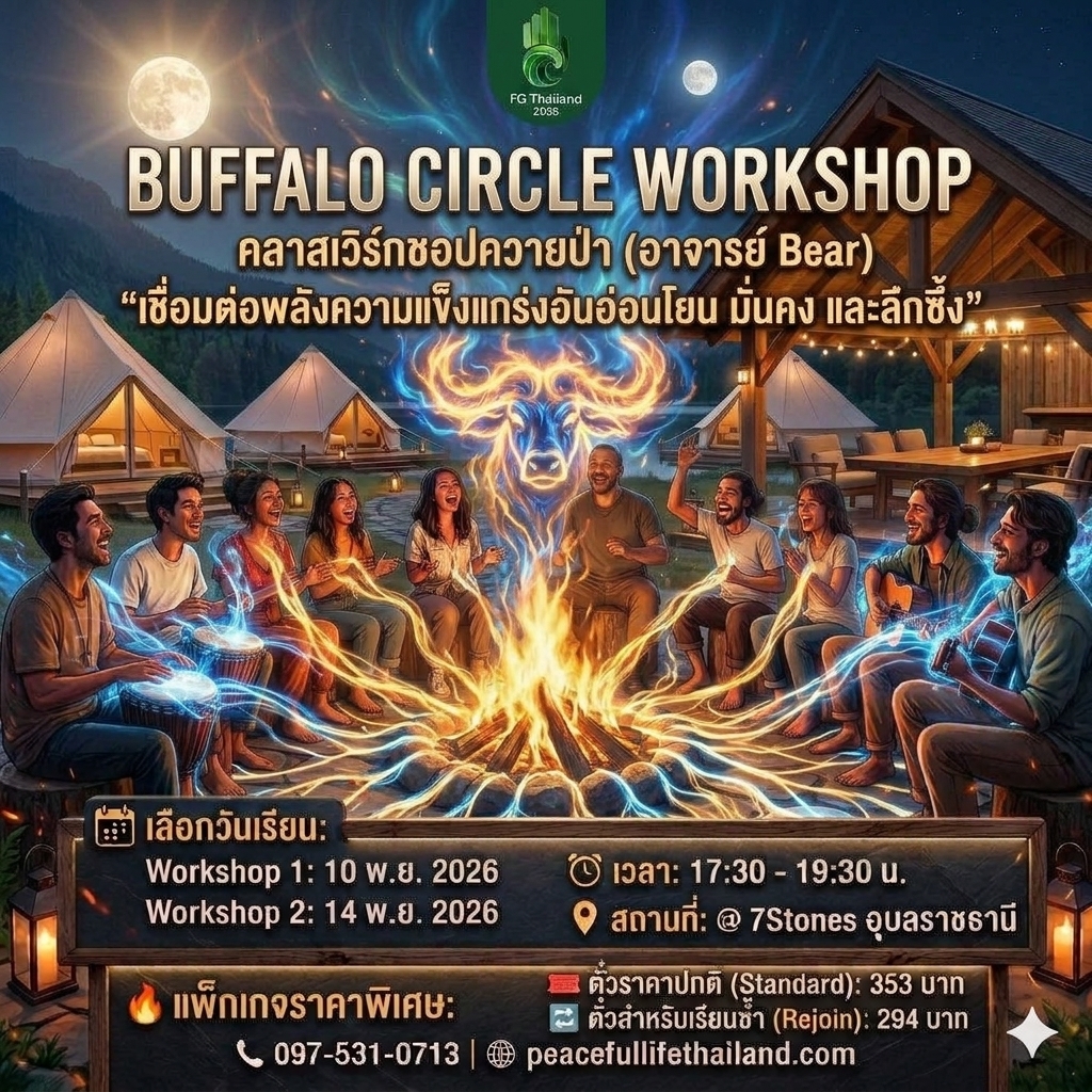 🔥[FG Thailand -14  พ.ย. 2026] Buffalo Circle - Workshop 1 (อาจารย์ Bear) 🦬