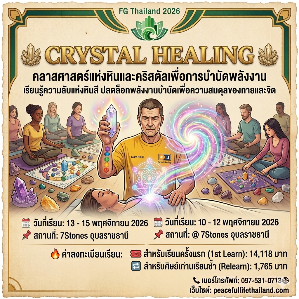 🔥FG Thailand 2026 🗓️วันที่13–15  พ.ย🔮  Crystal Healing (อาจารย์ Steve) 🔥