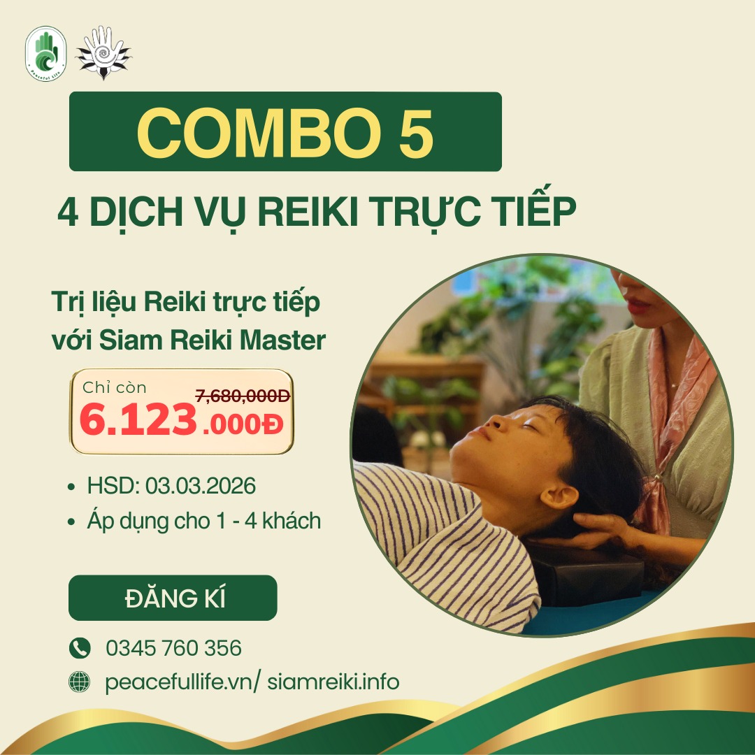 [VN] Combo 5 - 4 dịch vụ Reiki Master  trực tiếp