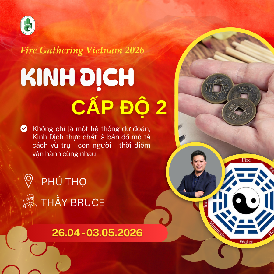 [FG Hà Nội - T4.2026] Khóa học Kinh Dịch ứng dụng - Iching cấp độ 2 - Thầy Bruce