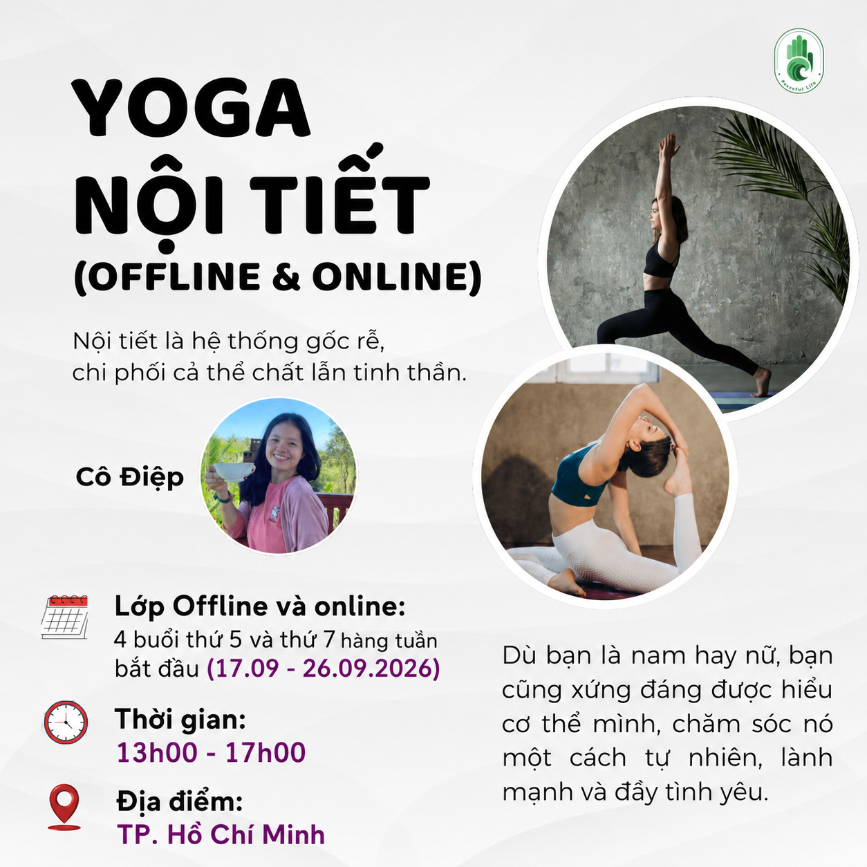 [Online - T9] Lớp Yoga nội tiết (4 buổi)
