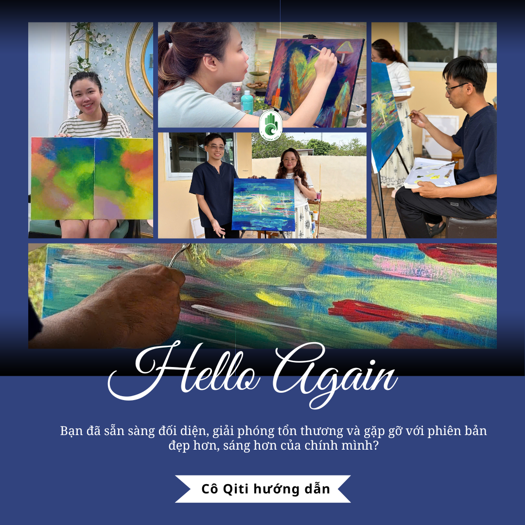 [HCM - T12.2025 ] Lớp Vẽ chữa lành "Hello again" Cấp độ 1 - Cô Qiti